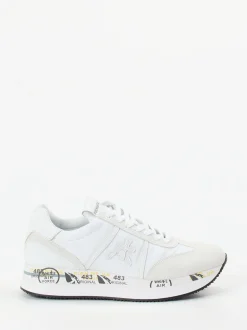 Premiata – Sneaker aus Veloursleder Offwhite