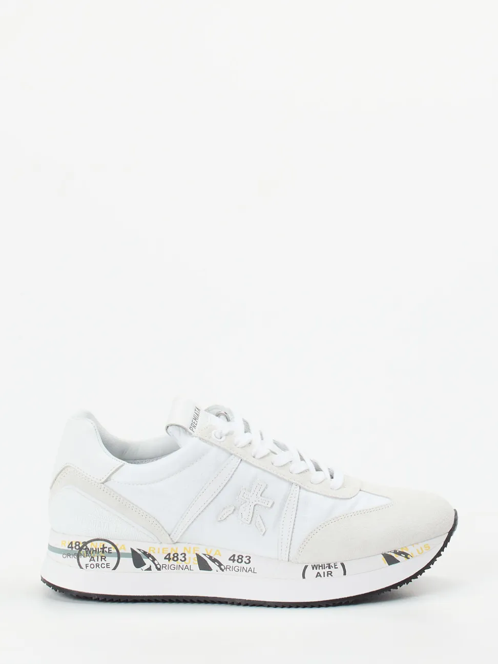 Premiata – Sneaker aus Veloursleder Offwhite