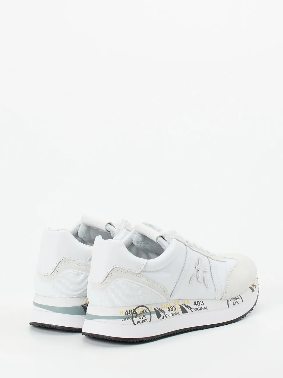 Premiata – Sneaker aus Veloursleder Offwhite