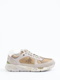 Premiata – Sneaker aus Veloursleder und Textil braun