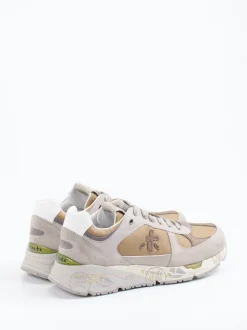 Premiata – Sneaker aus Veloursleder und Textil braun