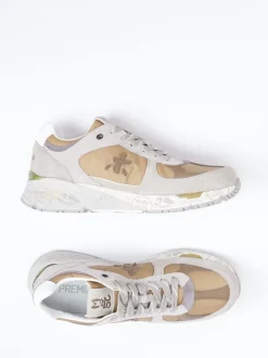 Premiata – Sneaker aus Veloursleder und Textil braun