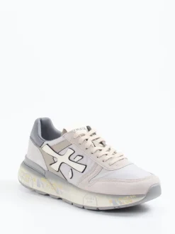 Premiata – Sneaker aus Veloursleder und Textil grau