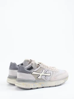 Premiata – Sneaker aus Veloursleder und Textil grau
