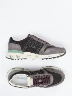 Premiata – Sneaker aus Veloursleder in Anthrazit