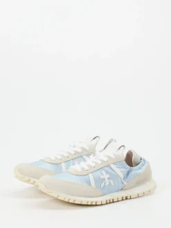 Premiata – Sneaker aus Veloursleder und Nylon hellblau