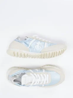 Premiata – Sneaker aus Veloursleder und Nylon hellblau