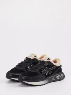 Premiata – Sneaker aus Veloursleder schwarz