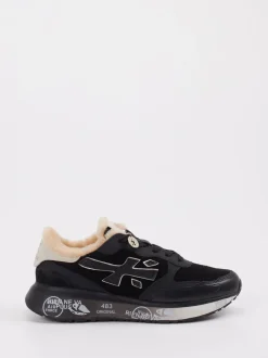 Premiata – Sneaker aus Veloursleder schwarz