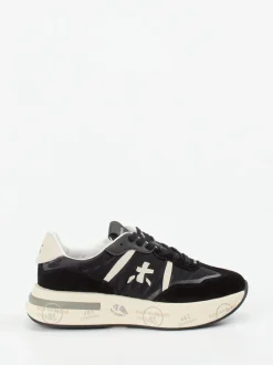 Premiata – Sneaker aus Veloursleder und Nylon Schwarz