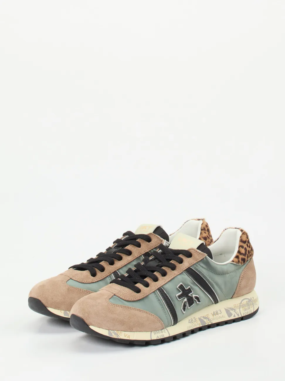 Premiata – Sneaker aus Veloursleder mit Leomuster