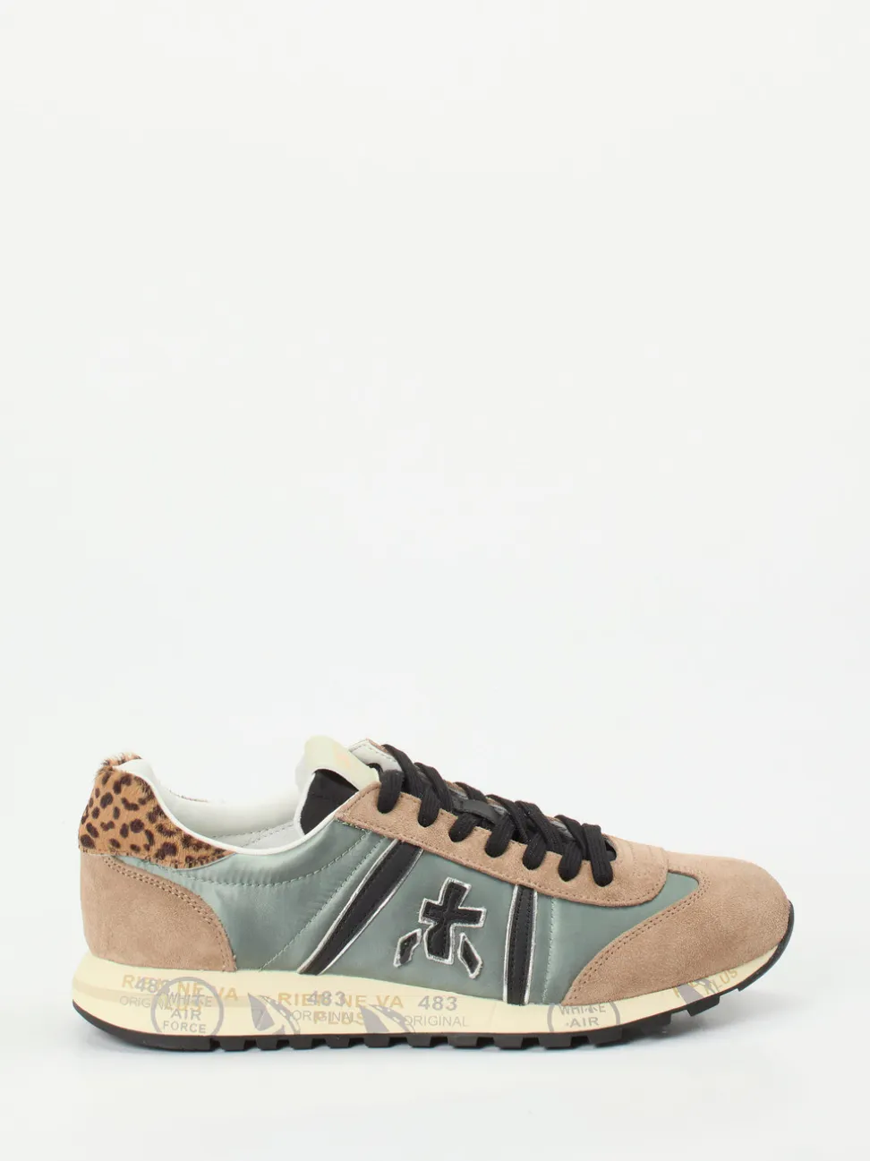 Premiata – Sneaker aus Veloursleder mit Leomuster