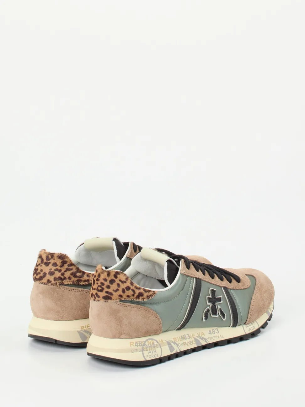 Premiata – Sneaker aus Veloursleder mit Leomuster