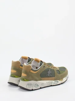 Premiata – Sneaker aus Veloursleder und Nylon Olivgrün