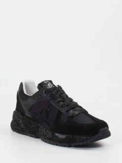 Premiata – Sneaker aus Veloursleder und Textil Schwarz