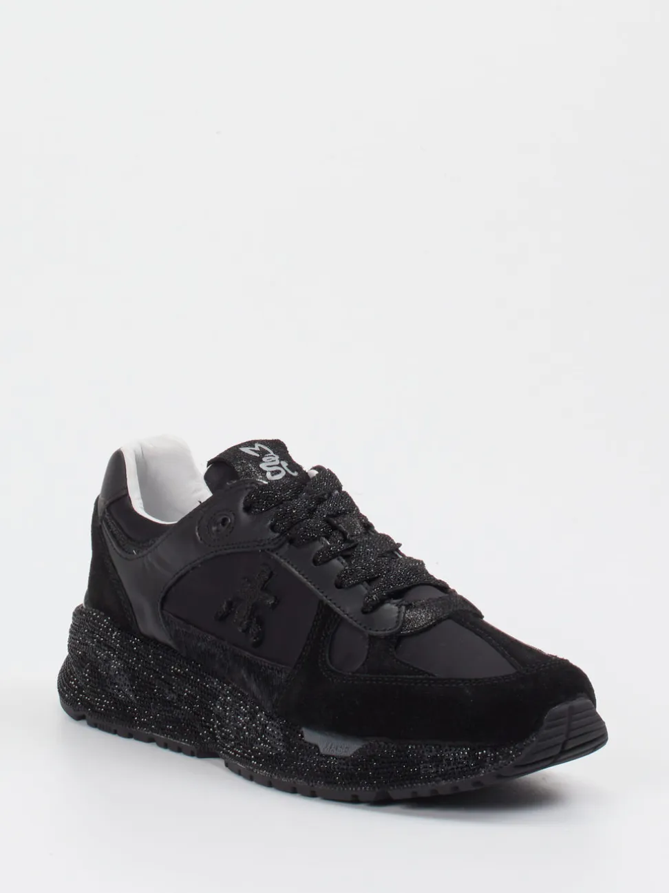 Premiata – Sneaker aus Veloursleder und Textil Schwarz