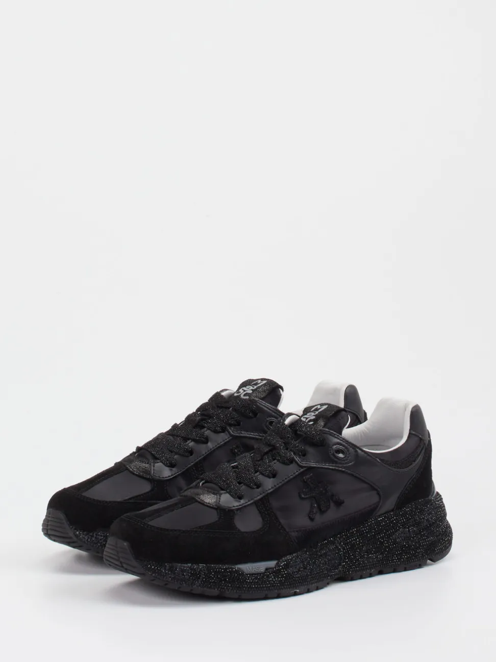 Premiata – Sneaker aus Veloursleder und Textil Schwarz