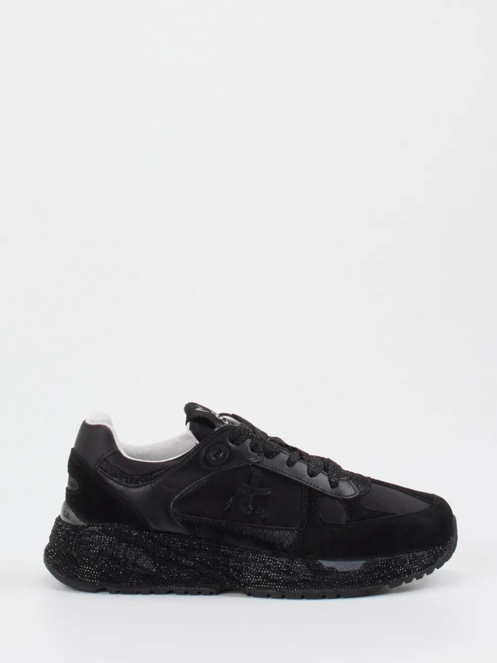 Premiata – Sneaker aus Veloursleder und Textil Schwarz