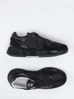 Premiata – Sneaker aus Veloursleder und Textil Schwarz