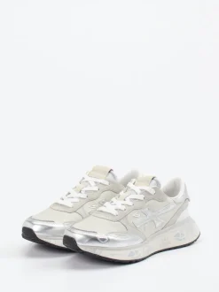 Premiata – Sneaker aus Veloursleder mit Metallic-Details