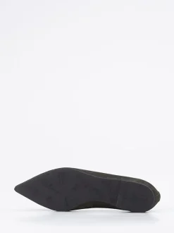 Pretty Ballerinas – Ballerinas aus Veloursleder olivgrün
