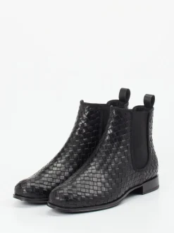 Pretty Ballerinas – Chelsea Boots aus Flechtleder schwarz
