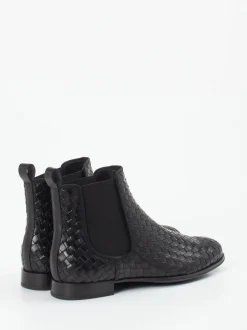 Pretty Ballerinas – Chelsea Boots aus Flechtleder schwarz