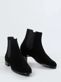 Pretty Ballerinas – Chelsea Boots aus Veloursleder Schwarz