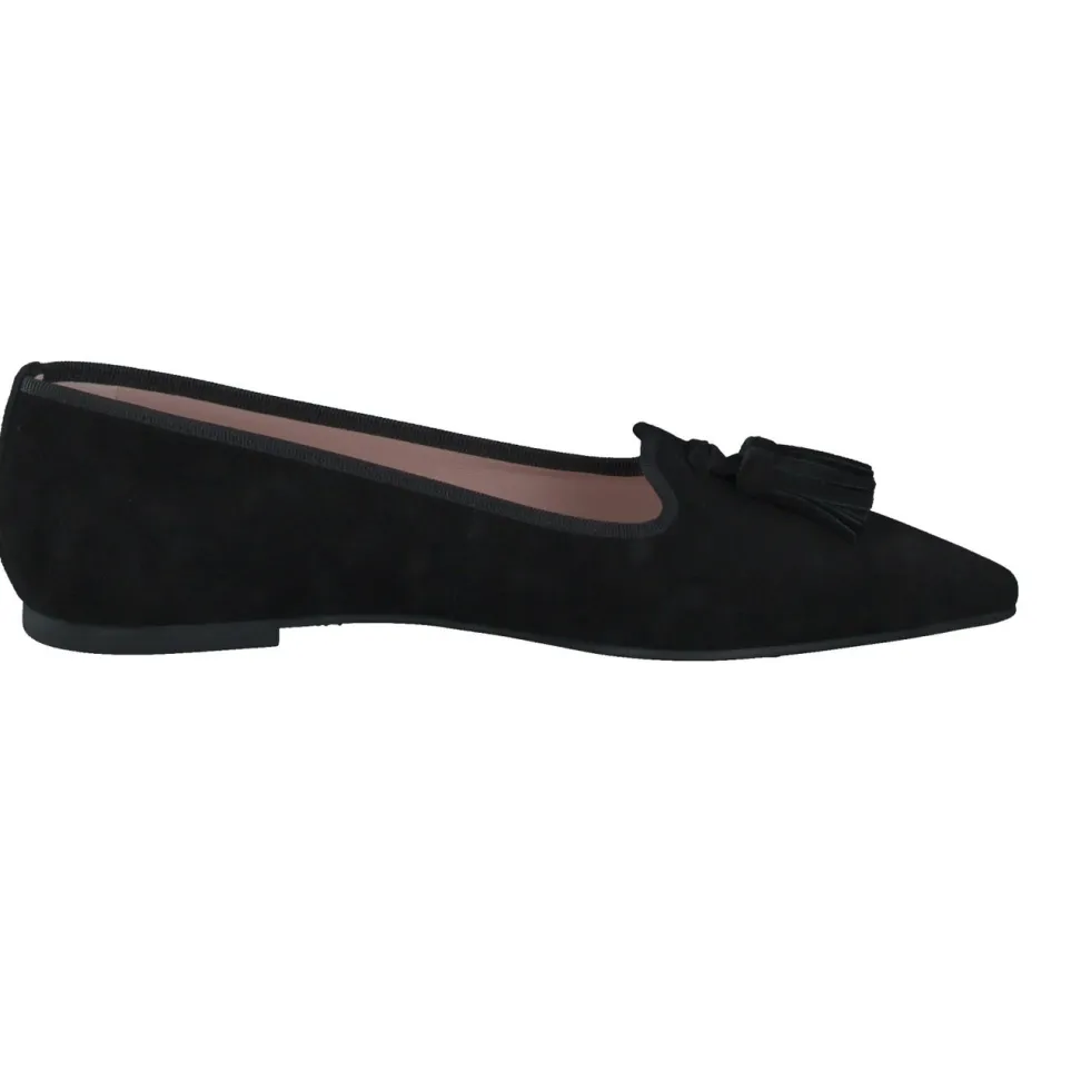 Pretty Ballerinas – Loafer-Ballerinas aus Veloursleder Schwarz