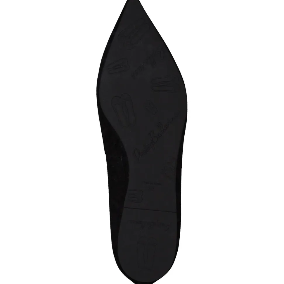 Pretty Ballerinas – Loafer-Ballerinas aus Veloursleder Schwarz