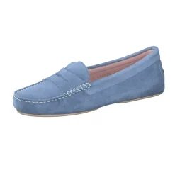 Pretty Ballerinas – Loafer aus Veloursleder jeansblau