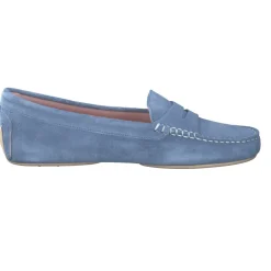 Pretty Ballerinas – Loafer aus Veloursleder jeansblau
