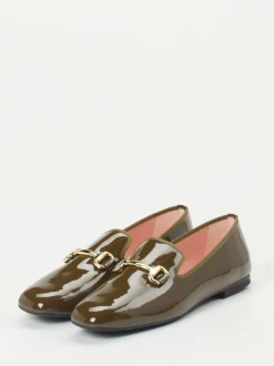 Pretty Ballerinas – Loafer aus Lackleder in Olivgrün