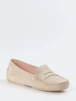 Pretty Ballerinas – Loafer aus Veloursleder Beige
