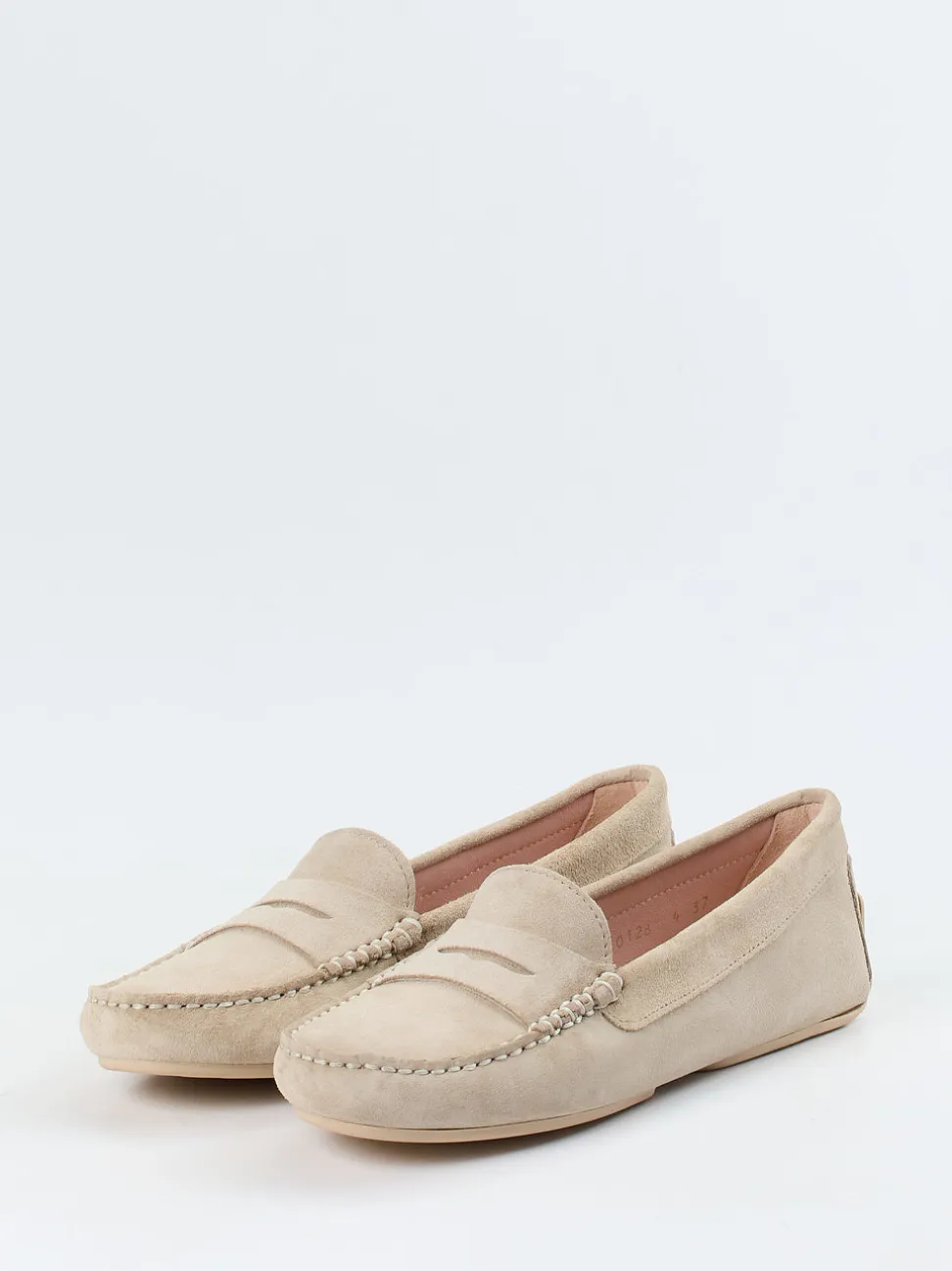 Pretty Ballerinas – Loafer aus Veloursleder Beige