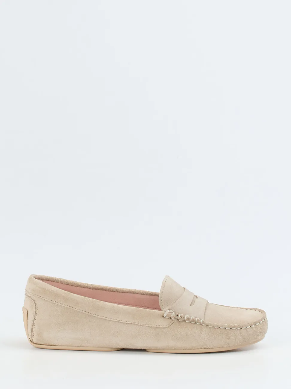 Pretty Ballerinas – Loafer aus Veloursleder Beige