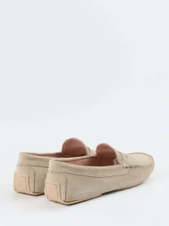 Pretty Ballerinas – Loafer aus Veloursleder Beige