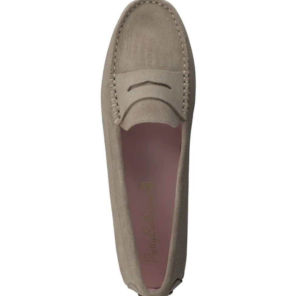 Pretty Ballerinas – Loafer aus Veloursleder Beige