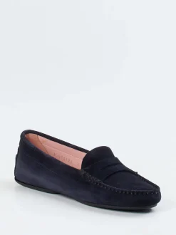 Pretty Ballerinas – Loafer aus Veloursleder Dunkelblau