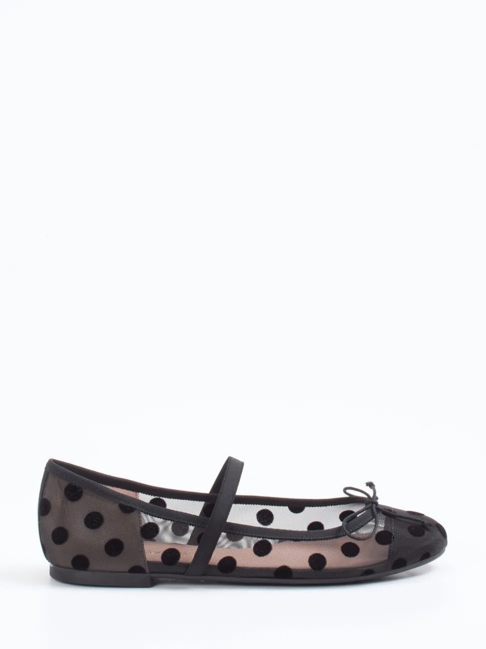 Pretty Ballerinas – Mary Jane Ballerinas aus Mesh schwarz