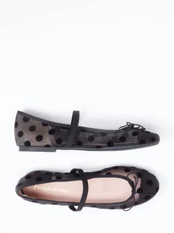 Pretty Ballerinas – Mary Jane Ballerinas aus Mesh schwarz