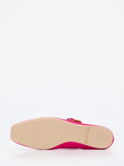 Pretty Ballerinas – Mary-Jane-Ballerinas aus Veloursleder Pink