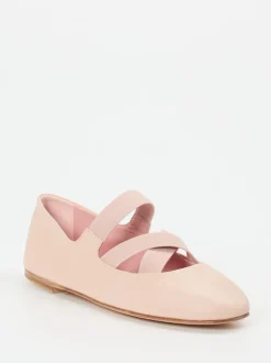 Pretty Ballerinas – Riemchen-Ballerina aus Lammleder rosa