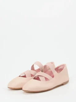 Pretty Ballerinas – Riemchen-Ballerina aus Lammleder rosa
