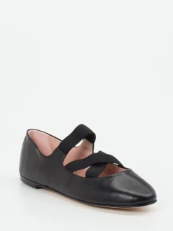 Pretty Ballerinas – Riemchen-Ballerinas aus Lammleder Schwarz
