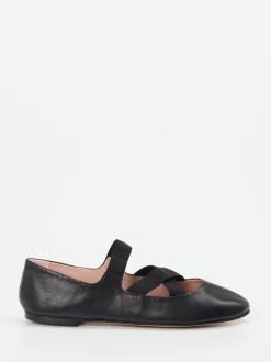 Pretty Ballerinas – Riemchen-Ballerinas aus Lammleder Schwarz