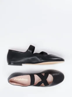 Pretty Ballerinas – Riemchen-Ballerinas aus Lammleder Schwarz