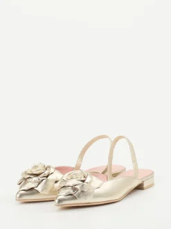 Pretty Ballerinas – Slingback-Ballerinas aus Metallicleder Gold