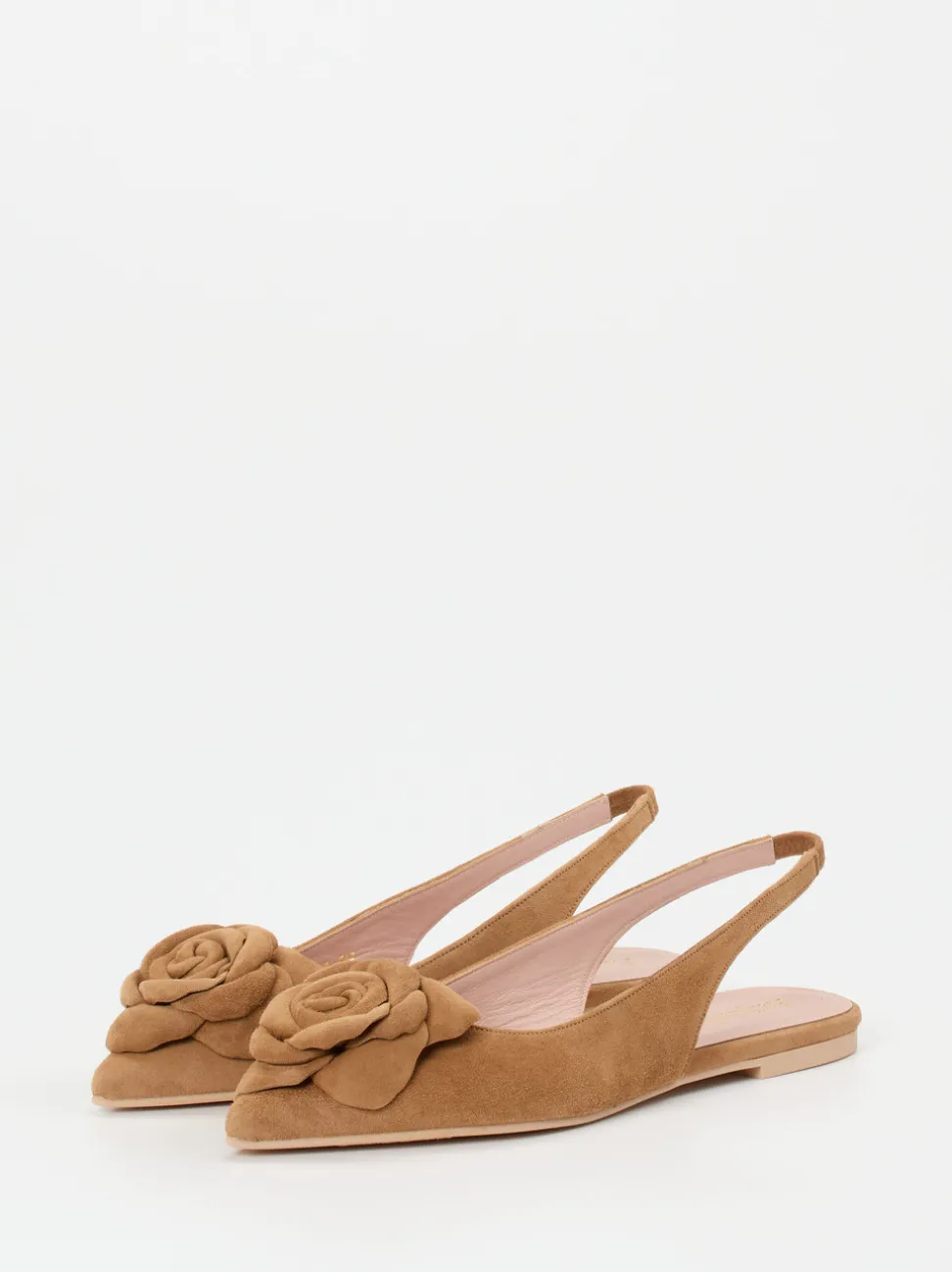 Pretty Ballerinas – Slingback-Ballerinas aus Veloursleder Braun