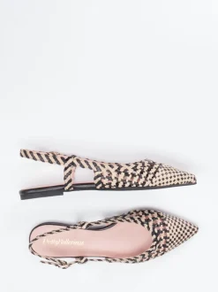 Pretty Ballerinas – Slingback-Ballerinas aus Lammleder Geflecht